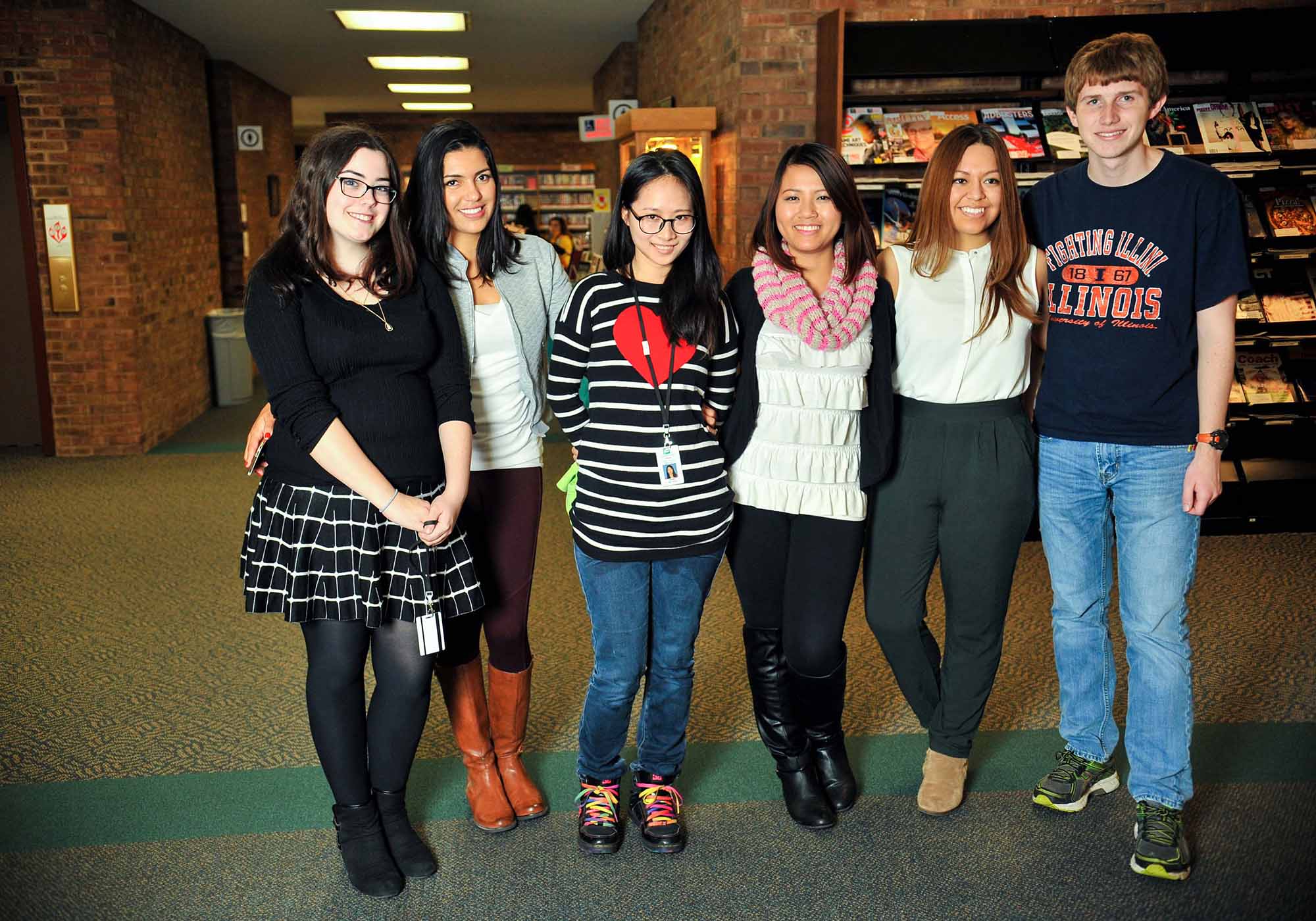 Group of students smiling